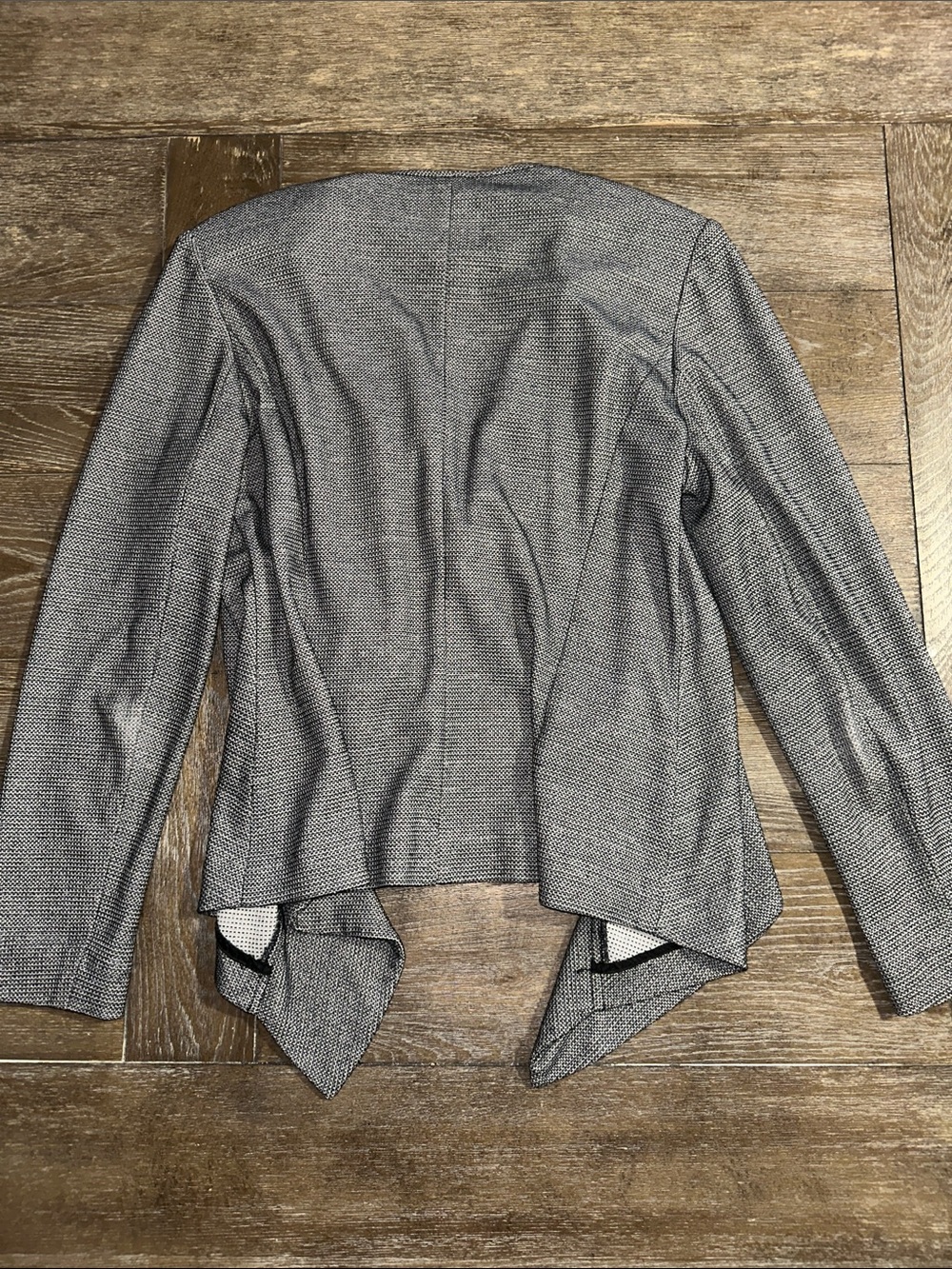 Evan Picone Gray Textured Open Cardigan - Picture 5 of 5